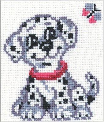 Riolis Dalmatian Dog Kit #150 5" x 6.25"/12.7 cm x 15.9 cm X Stitch Kit